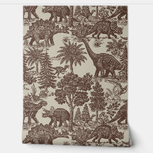 Vintage Dinosaur Toile Pattern