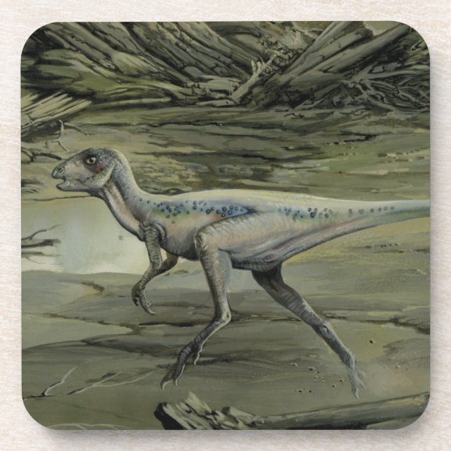 Vintage Dinosaurs, a Cretaceous Hypsilophodon Coaster (Front)
