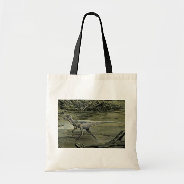 Vintage Dinosaurs, a Cretaceous Hypsilophodon Tote Bag (Front)