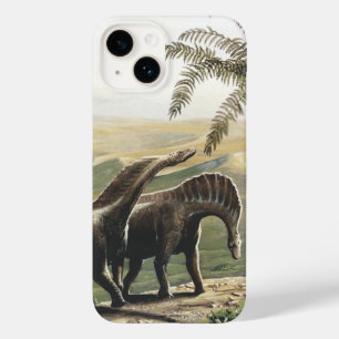 Vintage Dinosaurs, Amargasaurus with Palm Trees Case-Mate iPhone 14 Case