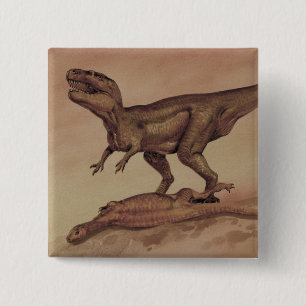 Vintage Dinosaurs, Carnivore Giganotosaurus 15 Cm Square Badge