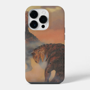 Vintage Dinosaurs, Carnotaurus Roaring in Jungle iPhone 14 Pro Case