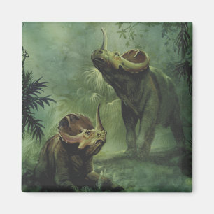 Vintage Dinosaurs, Centrosaurus in the Jungle Magnet