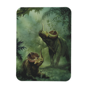 Vintage Dinosaurs, Centrosaurus in the Jungle Magnet