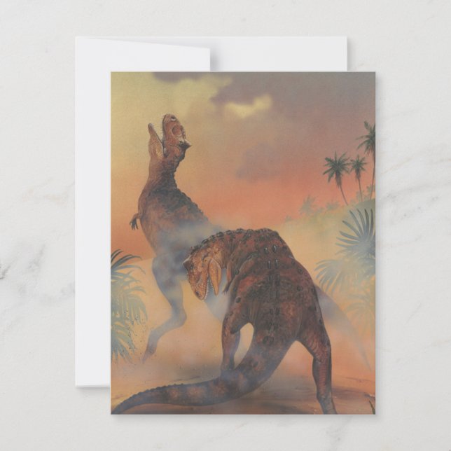 Vintage Dinosaurs, Child Birthday Party Invitation (Front)