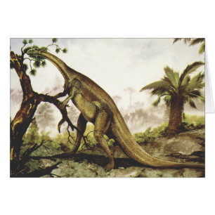 Vintage Dinosaurs, Plateosaurus Grazing on Trees