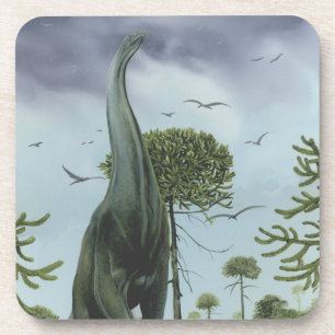 Vintage Dinosaurs, Sauroposeidon with Birds Flying Coaster