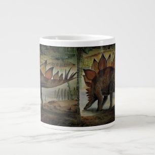 Vintage Dinosaurs, Stegosaurus, Tail with Spikes Large Coffee Mug
