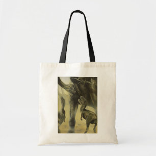Vintage Dinosaurs, Torvosaurus and Brachiosaurus Tote Bag