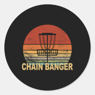 Vintage Disc Golf Dad Funny Chain Nger Sket Classic Round Sticker