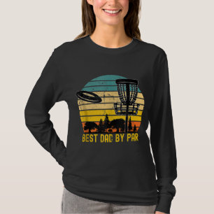 Vintage Disc Golf Dad Present Best Dad By Par Disc T-Shirt