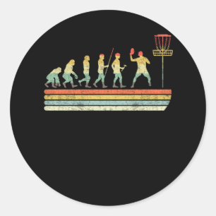 Vintage Disc Golf Funny Sports Evolution Gift Classic Round Sticker