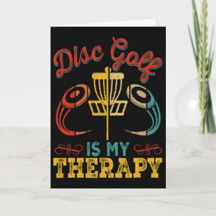 Vintage Disc Golf Is My Therapy Costume Player Tea Card