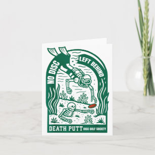 Vintage Disc Golf No Disc Left Behind Funny Disc G Card