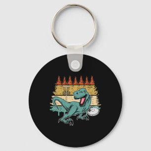 Vintage Disc Golf Player I Dinosaur Disc Golf Sket Key Ring