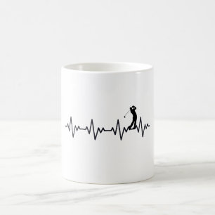 Vintage Disc Golf Retro Heartbeat Golfing Golfer Coffee Mug