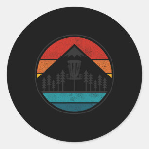 Vintage Disc Golf Rolf Retro Frisbee Disc Golfer  Classic Round Sticker