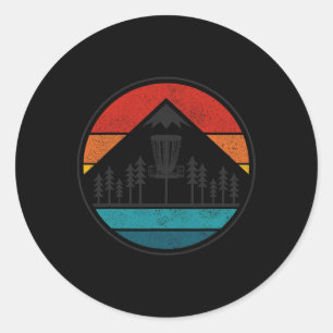 Vintage Disc Golf Rolf Retro Frisbee Disc Golfer Classic Round Sticker
