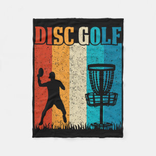 Vintage Disc Golf Sket Player Golfer Golfing Sport Fleece Blanket