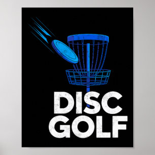 Vintage Disc Golf Sket Player Golfer Golfing Sport Poster