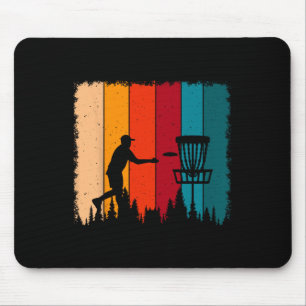 Vintage Disc Golf Sket Tree Frisbee Golf Lover Mouse Mat