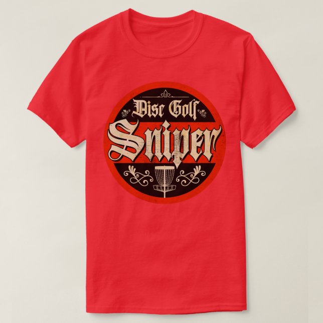Vintage Disc Golf Sniper T-Shirt (Design Front)