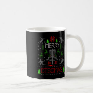 Vintage Disc Golf Ugly Christmas Merry Discmas Par Coffee Mug