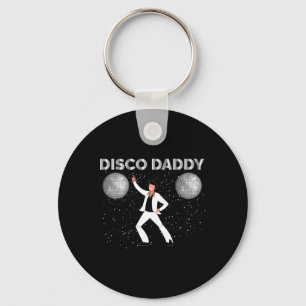 Vintage Disco Daddy Retro Matching Party Costume 6 Key Ring