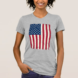 Vintage Distressed American Flag Vector Shirt Desi