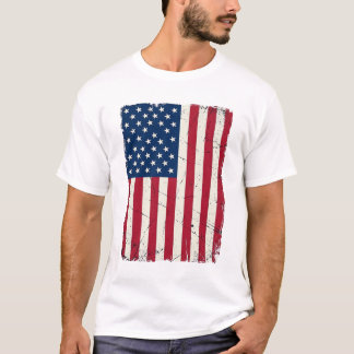 Vintage Distressed American Flag Vector Shirt Desi