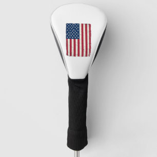 Vintage Distressed American Flag Vector Shirt Desi Golf Head Cover