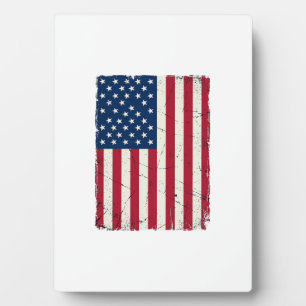 Vintage Distressed American Flag Vector Shirt Desi Plaque