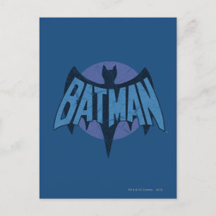 Vintage Distressed Bat Symbol Postcard
