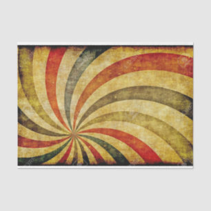 Vintage Distressed Circus Carnival Stripe Multi Ti Tissue Paper