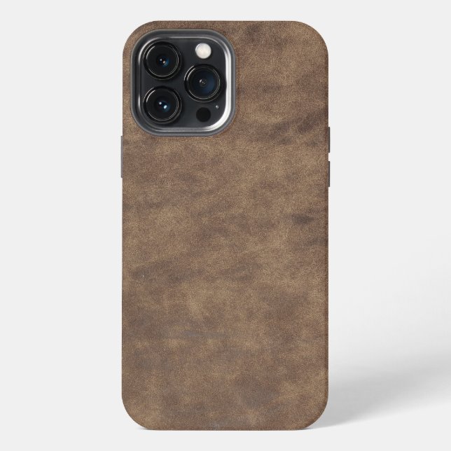 Vintage Distressed Cognac Leather Texture iPhone Case (Back)