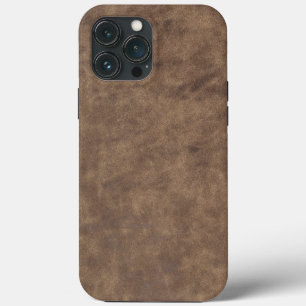 Vintage Distressed Cognac Leather Texture iPhone 13 Pro Max Case