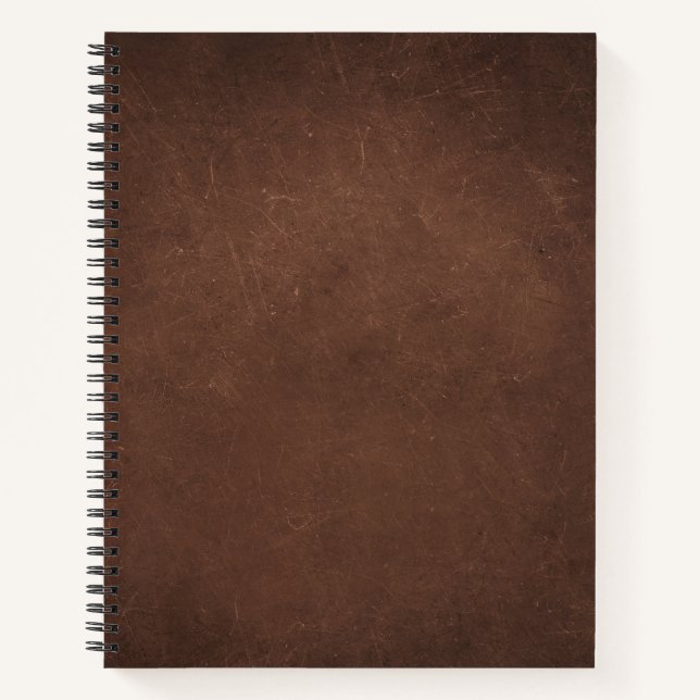 Vintage Distressed Cognac Leather Texture Notebook (Front)