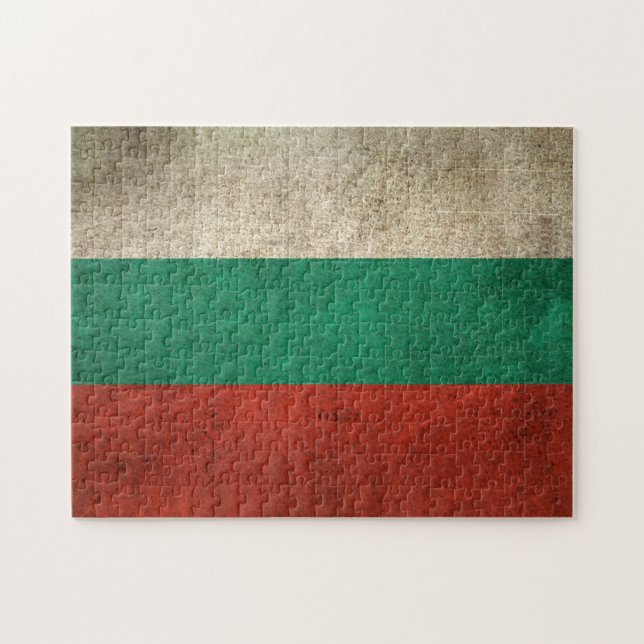 Vintage Distressed Flag of Bulgaria Jigsaw Puzzle (Horizontal)