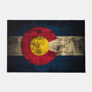 Vintage Distressed Flag of Colorado Doormat