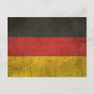 Vintage Distressed Flag of Germany Postcard