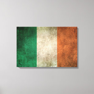 Vintage Distressed Flag of Ireland Canvas Print