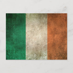 Vintage Distressed Flag of Ireland Postcard
