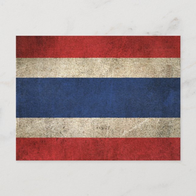 Vintage Distressed Flag of Thailand Postcard (Front)
