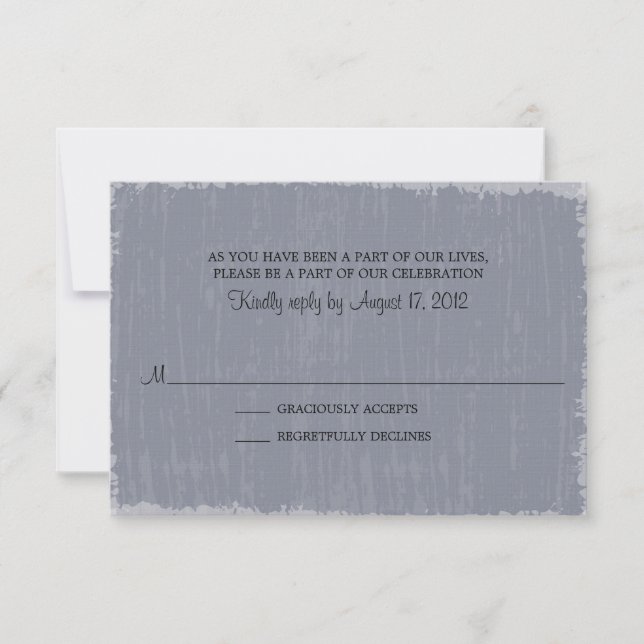 Vintage Distressed Grey RSVP (Front)