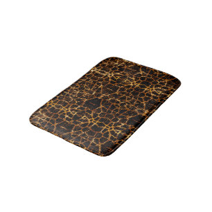 Vintage Distressed Grunge Giraffe Animal Print Bath Mat