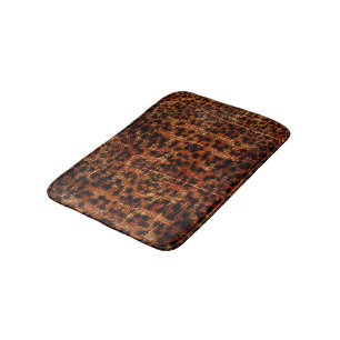 Vintage Distressed Grunge Jaguar Animal Print Bath Mat