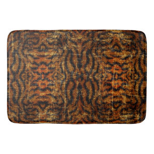 Vintage Distressed Grunge Tiger Animal Print Bath Mat