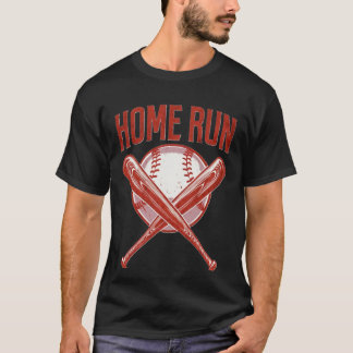 Vintage Distressed Home Run Baseball Graphic T-Shirt