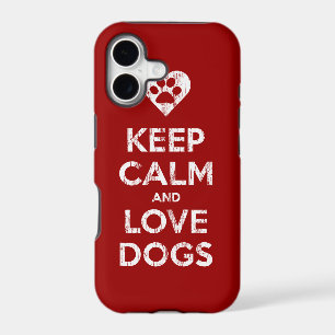 Vintage Distressed Keep Calm And Love Dogs