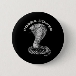 Vintage Distressed King Cobra Power Snake Muscle C 6 Cm Round Badge